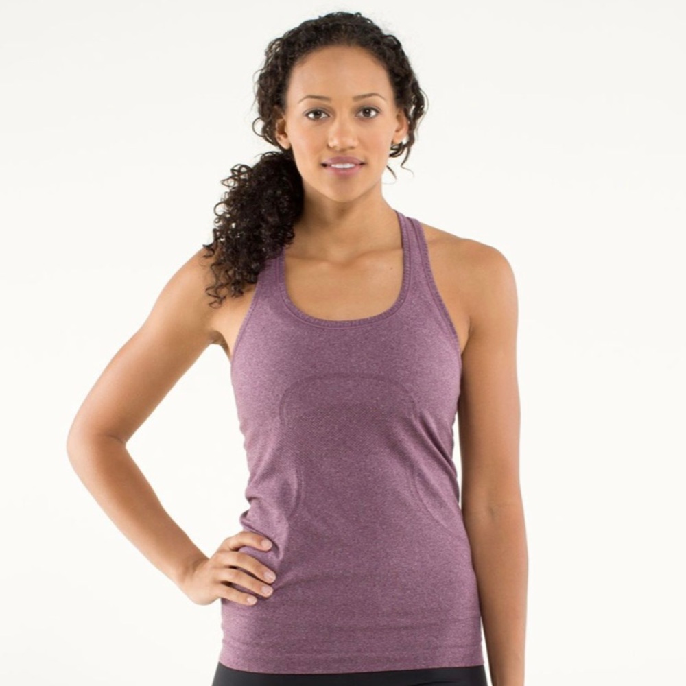 Lululemon Run Swiftly Racerback in Heathered Plum